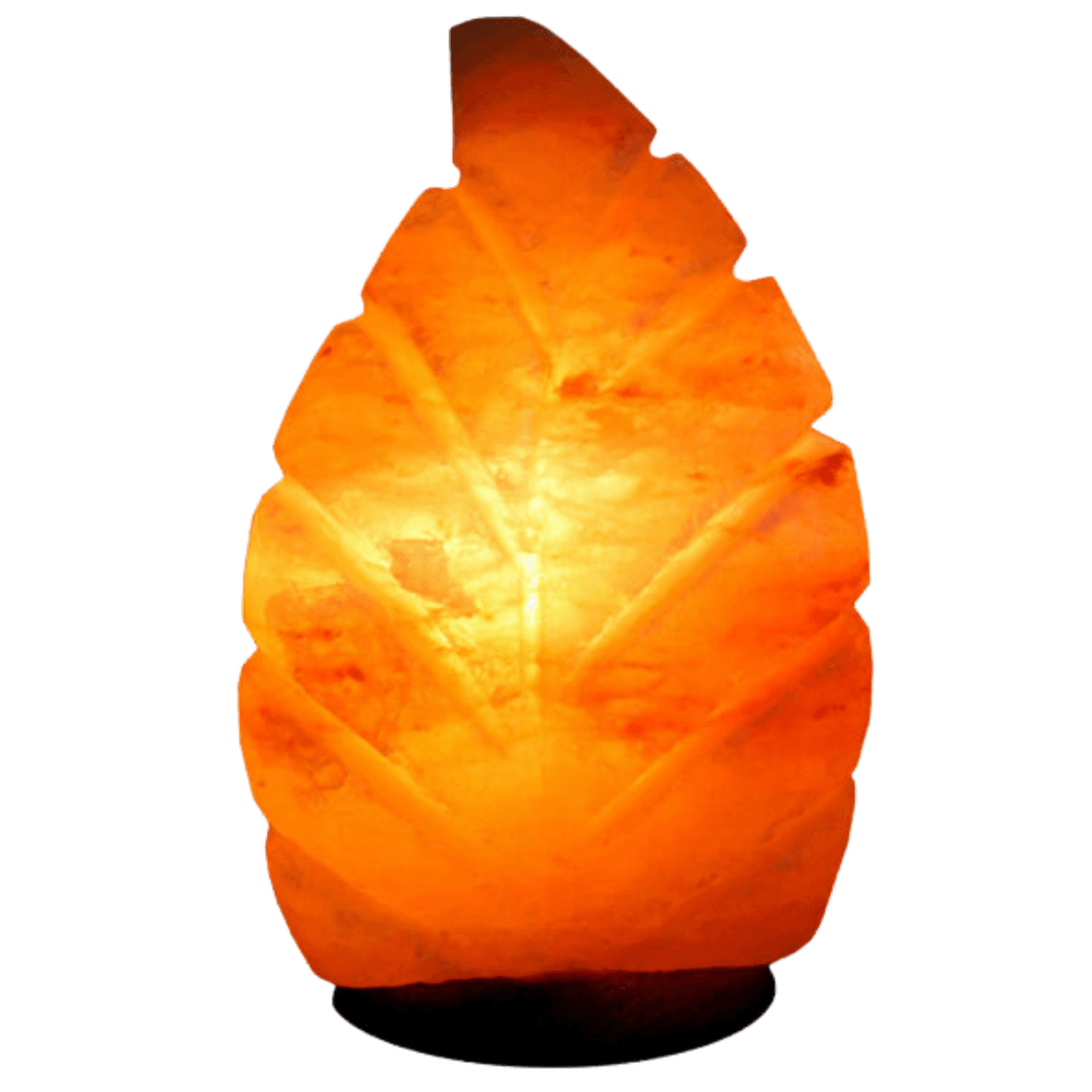Lampada di Sale Rosa dell'Himalaya Foglia